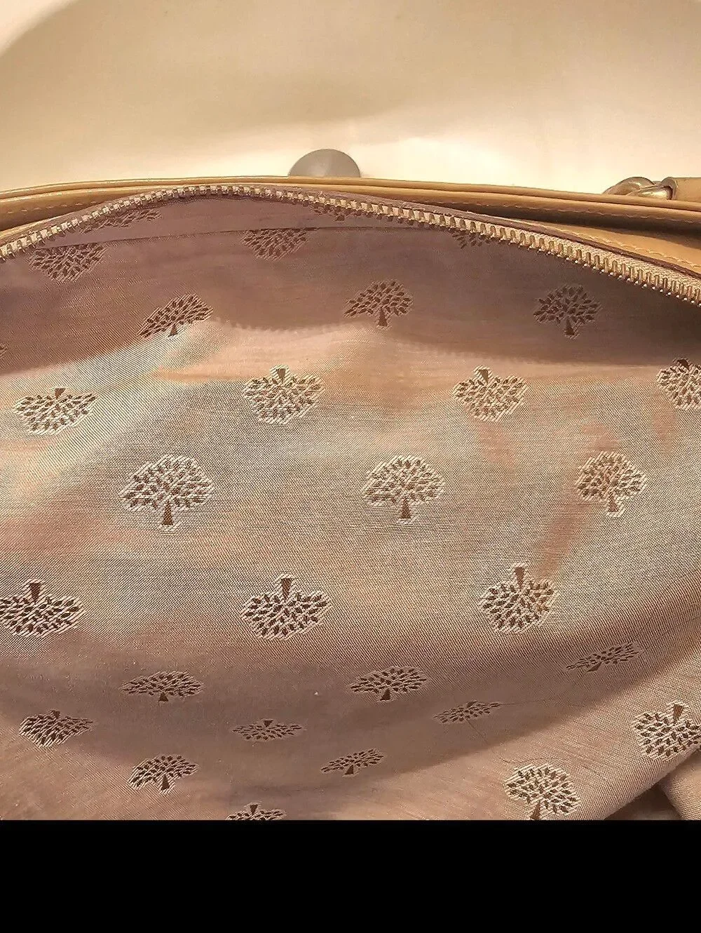 Mulberry Patent Tan Shoulder Bag with Signature Buckle